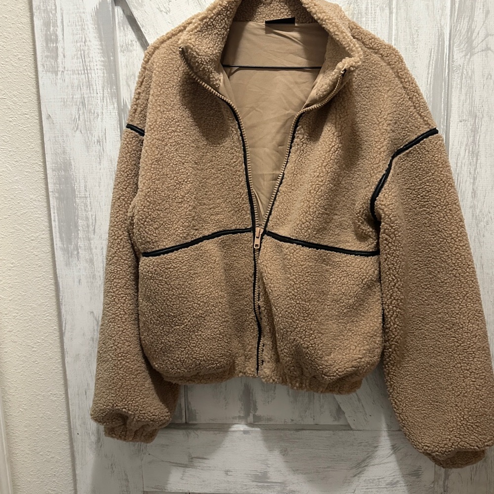 Vici Cozy Tan Teddy Jacket - Picture 4 of 6